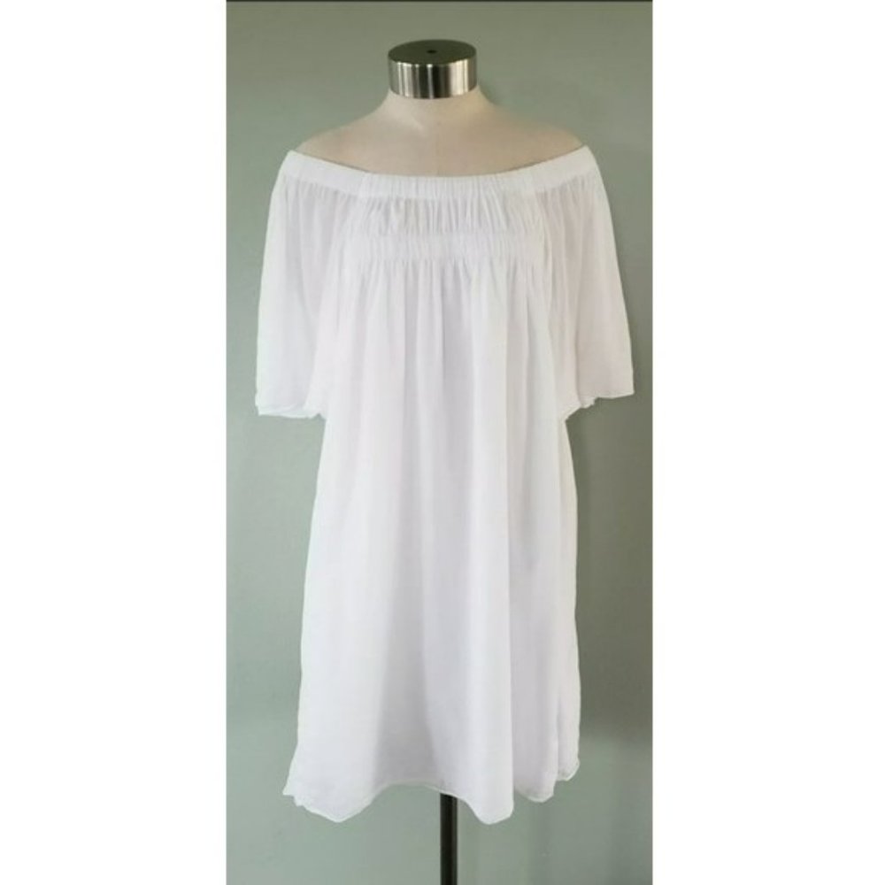 Eze Sur Mer white cotton mini dress